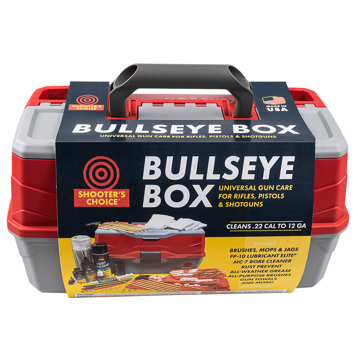Shooters Choice Bullseye Box Cleaning Kit .22 to 12 GA Shooters Choice Bullseye Box Cleaning Kit .22 to 12 GA