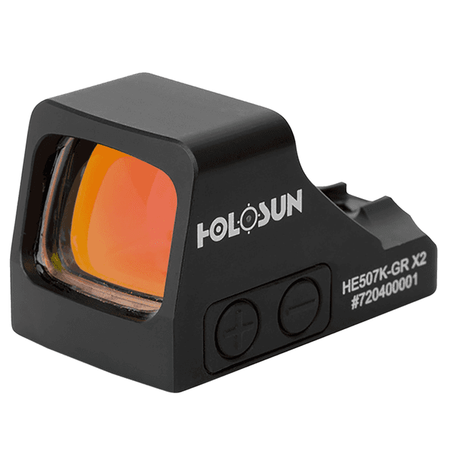 Holosun HE507K-GR X2 Black Anodized 0.58 x 0.77 2 MOA Green Dot/32 MOA Circle Multi Reticle Holosun HE507K-GR X2 Black Anodized 0.58 x 0.77 2 MOA Green Dot/32 MOA Circle Multi Reticle