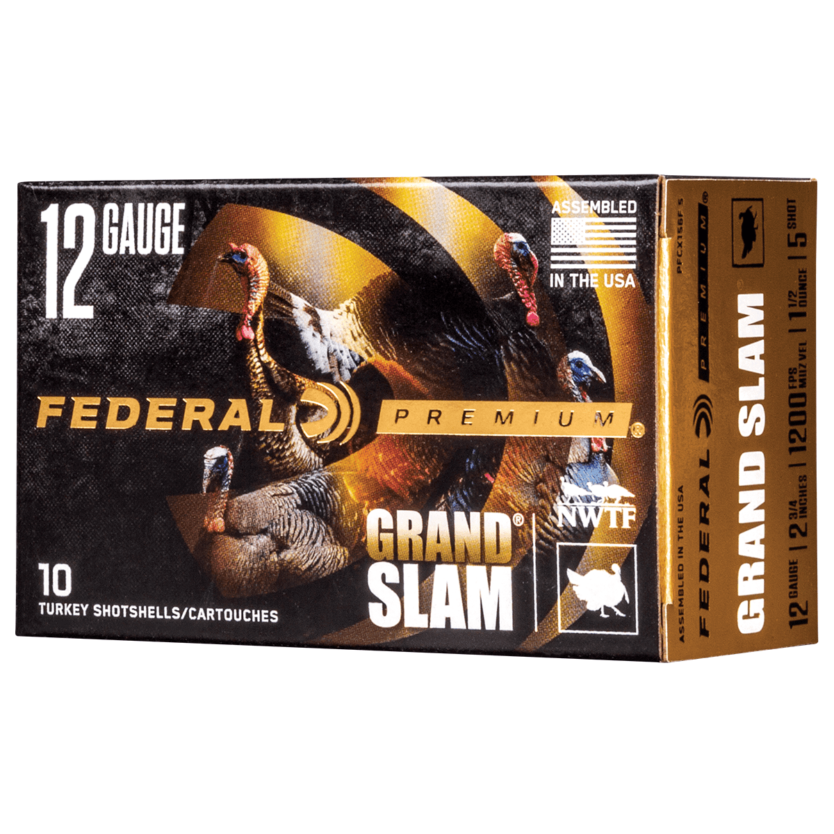 Federal PFCX156F5 Premium Grand Slam 12 Gauge 2.75" 1 1/2 oz 1200 fps 5 Shot 10 Bx Federal PFCX156F5 Premium Grand Slam 12 Gauge 2.75" 1 1/2 oz 1200 fps 5 Shot 10 Bx