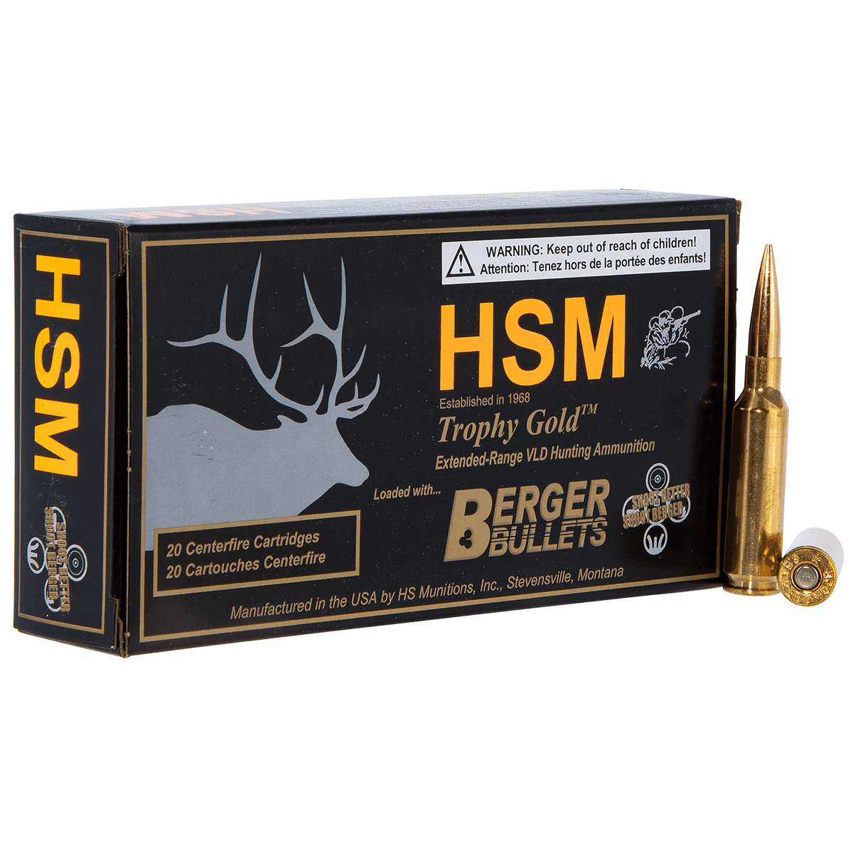 HSM 65CREEDMOOR140VLD Trophy Gold Extended Range 6.5 Creedmoor 140 gr Berger Hybrid Tactical Open Tip Match HSM 65CREEDMOOR140VLD Trophy Gold Extended Range 6.5 Creedmoor 140 gr Berger Hybrid Tactical Open Tip Match
