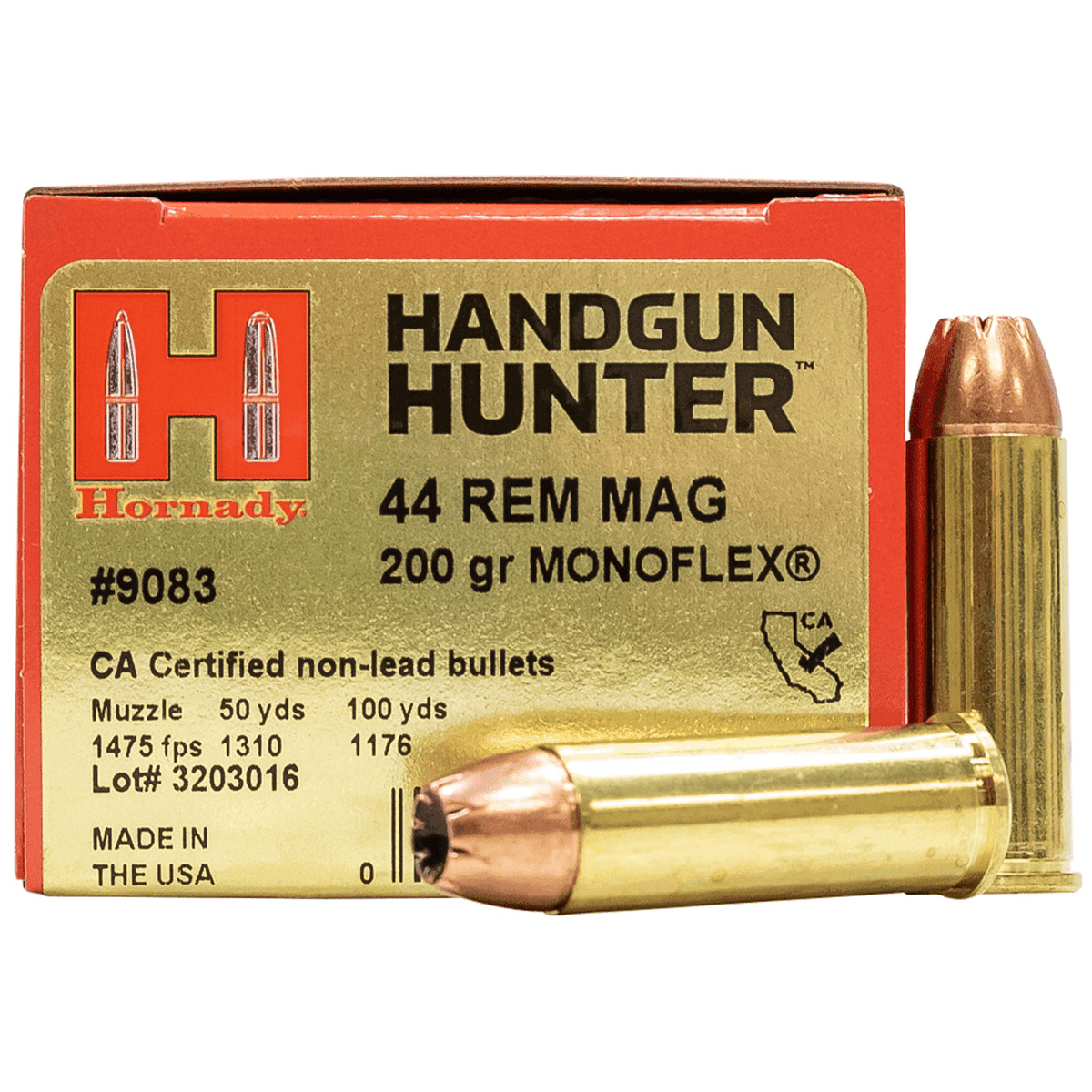 Hornady 9083 Handgun Hunter 44 Rem Mag 200 gr Hornady MonoFlex 20 Per Box Ammo Hornady 9083 Handgun Hunter 44 Rem Mag 200 gr Hornady MonoFlex 20 Per Box Ammo