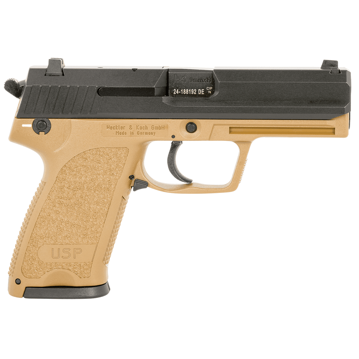 HK 81000353 USP V1 Full Size Frame 9mm Flat Dark Earth Cerakote Semi Automatic Pistol HK 81000353 USP V1 Full Size Frame 9mm Flat Dark Earth Cerakote Semi Automatic Pistol