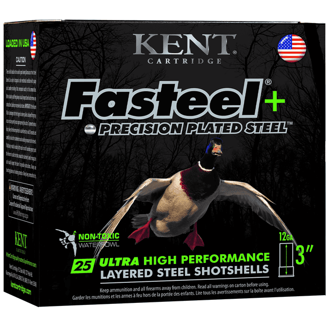 Kent Cartridge K123FSP364X6 Fasteel + 12 Gauge 3" 1 1/4 oz 4 6 Shot 25 Per Box Kent Cartridge K123FSP364X6 Fasteel + 12 Gauge 3" 1 1/4 oz 4 6 Shot 25 Per Box
