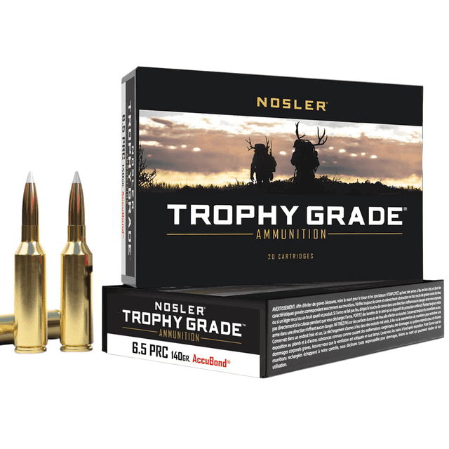 Nosler 61014 Trophy Grade 6.5 PRC 140 gr Nosler AccuBond 20 Per Box Ammo Nosler 61014 Trophy Grade 6.5 PRC 140 gr Nosler AccuBond 20 Per Box Ammo