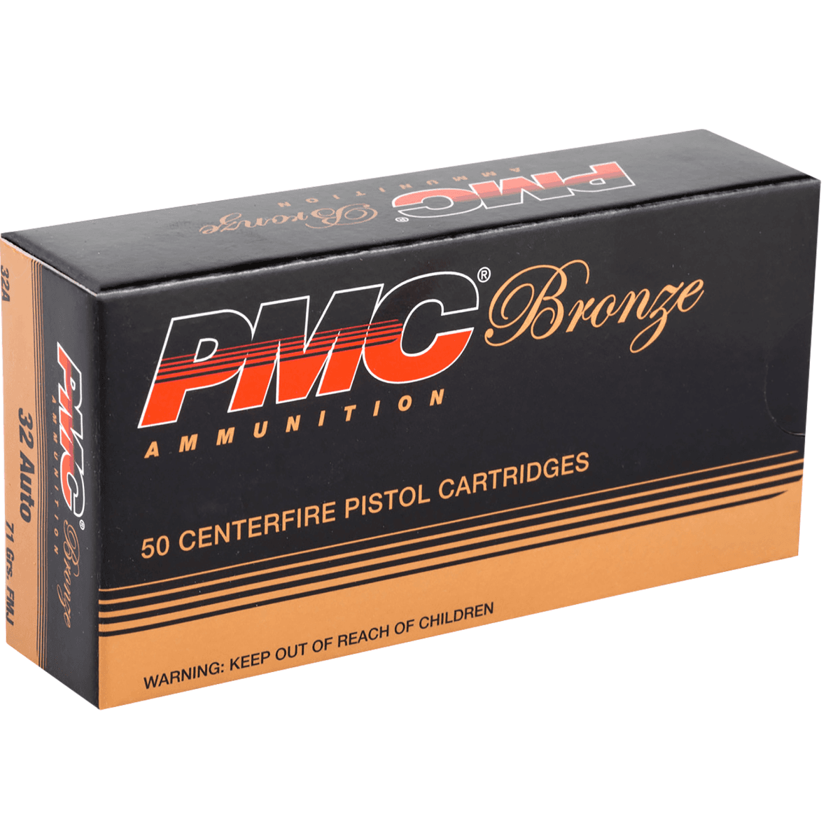 PMC Bronze 32 ACP 71 gr Full Metal Jacket 50 Per Box PMC Bronze 32 ACP 71 gr Full Metal Jacket 50 Per Box