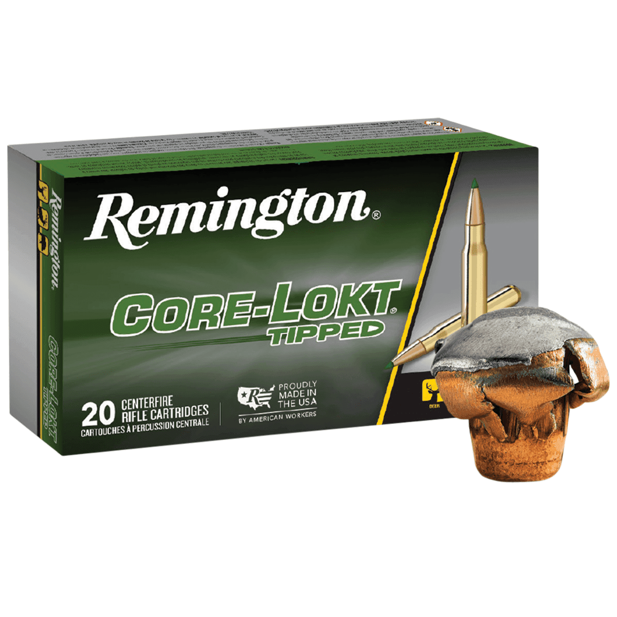 Remington Ammunition 29044 Core-Lokt Tipped 308 Win 165 gr Core Lokt Tipped 20 Per Box Remington Ammunition 29044 Core-Lokt Tipped 308 Win 165 gr Core Lokt Tipped 20 Per Box