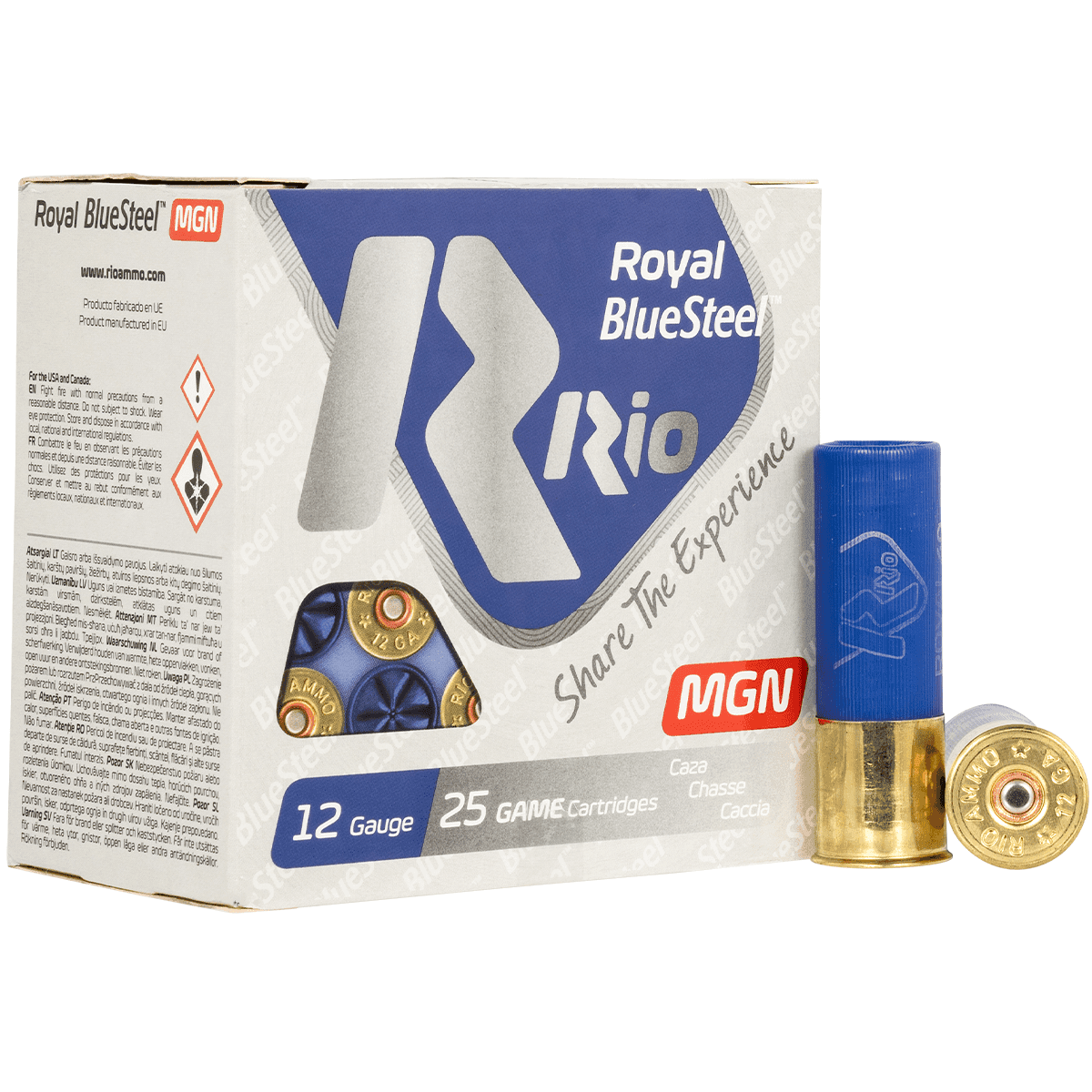 Rio Ammunition RBSM402 Royal BlueSteel Magnum 12 Gauge, 3" 1 3/8 oz 2 Shot Rio Ammunition RBSM402 Royal BlueSteel Magnum 12 Gauge, 3" 1 3/8 oz 2 Shot
