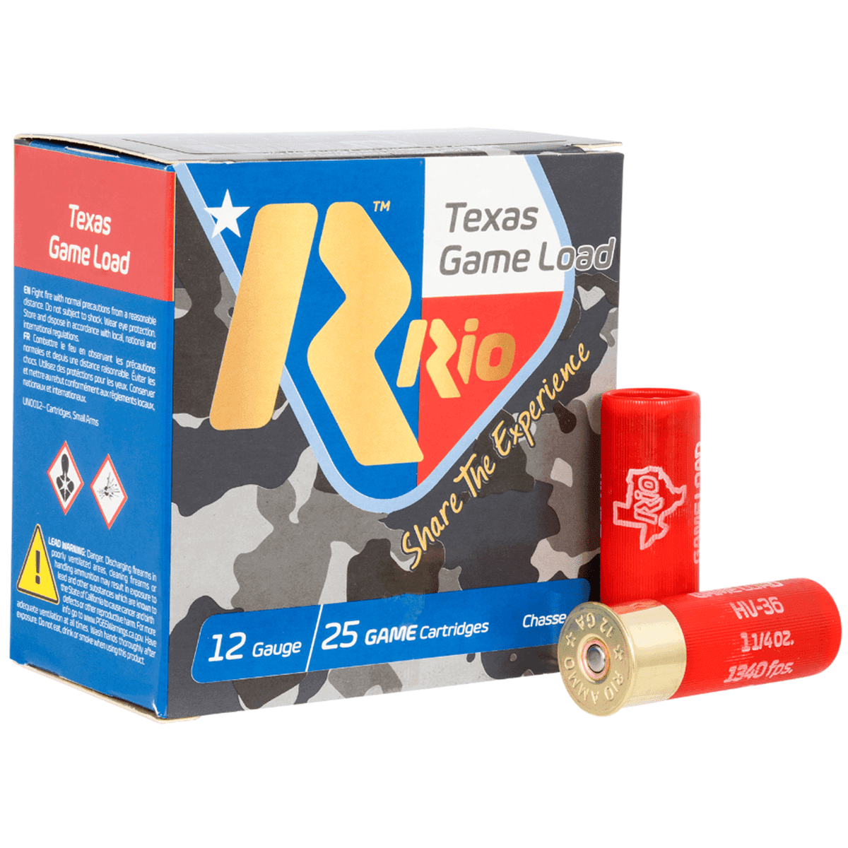 Rio Ammunition TGHV3675TX Texas Game Load High Velocity 12 Gauge 2.75" 1 1/4 oz 7.5 Shot Rio Ammunition TGHV3675TX Texas Game Load High Velocity 12 Gauge 2.75" 1 1/4 oz 7.5 Shot