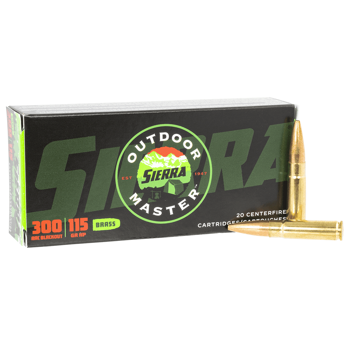 Sierra A211633 Outdoor Master 300 Blackout 115 gr Hollow Point 20 Per Box Sierra A211633 Outdoor Master 300 Blackout 115 gr Hollow Point 20 Per Box