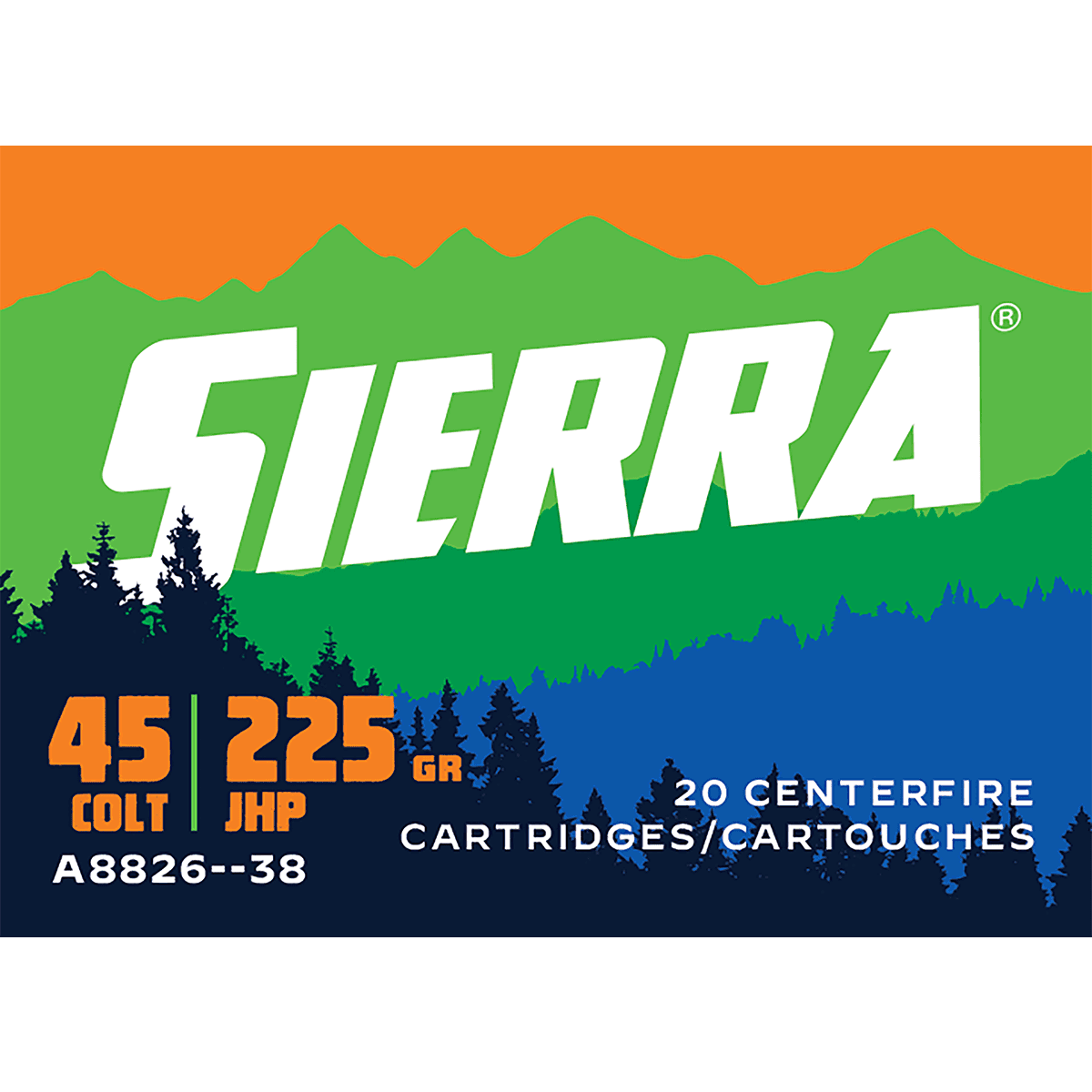 Sierra A882638 Outdoor Master 45 Colt 225 gr Jacket Hollow Point Sport Master 20 Per Box Sierra A882638 Outdoor Master 45 Colt 225 gr Jacket Hollow Point Sport Master 20 Per Box