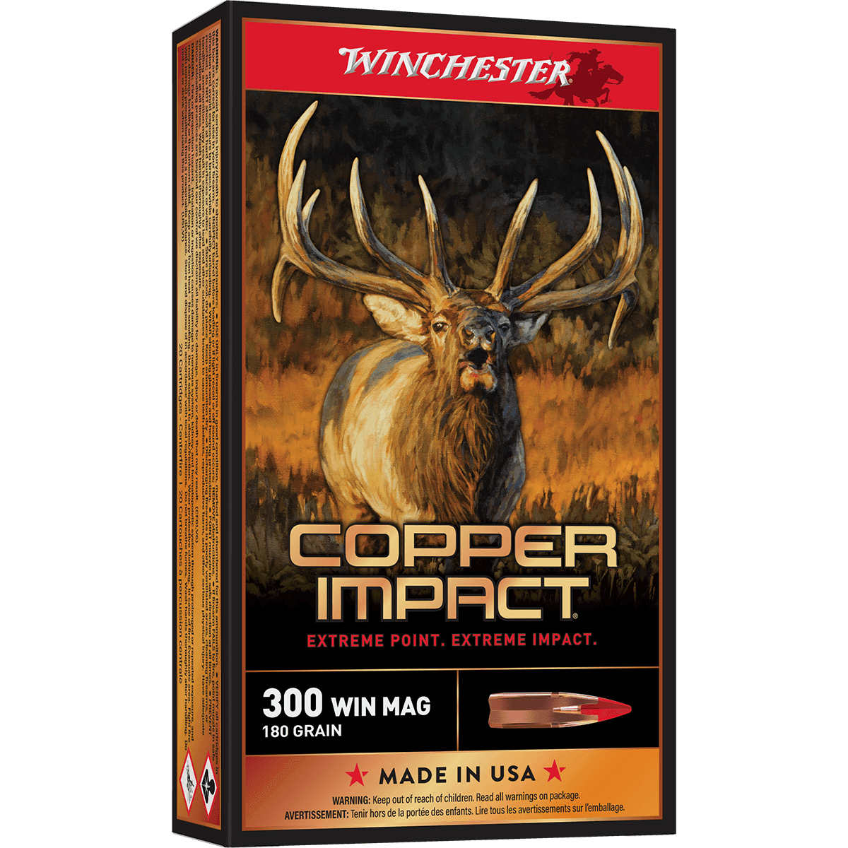 Winchester Ammo X300CLF2 Copper Impact 300 Win Mag 180 gr Copper Extreme Point Lead Free Ammo Winchester Ammo X300CLF2 Copper Impact 300 Win Mag 180 gr Copper Extreme Point Lead Free Ammo