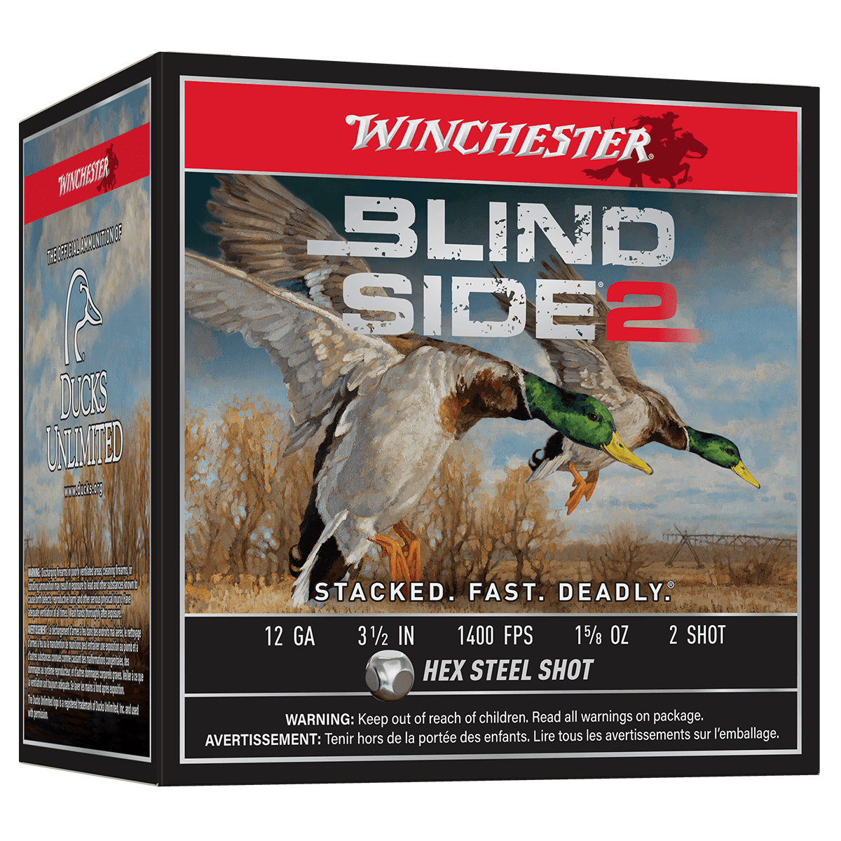 Winchester Ammo XBS12L2 Blind Side 2 12 Gauge 3.50" 1 5/8 oz 1400 fps 2 Shot 25 Bx Winchester Ammo XBS12L2 Blind Side 2 12 Gauge 3.50" 1 5/8 oz 1400 fps 2 Shot 25 Bx