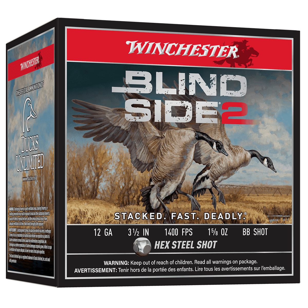 Winchester Ammo XBS12LBB Blind Side 2 12 Gauge 3.50" 1 5/8 oz 1400 fps BB Shot 25 Bx Winchester Ammo XBS12LBB Blind Side 2 12 Gauge 3.50" 1 5/8 oz 1400 fps BB Shot 25 Bx