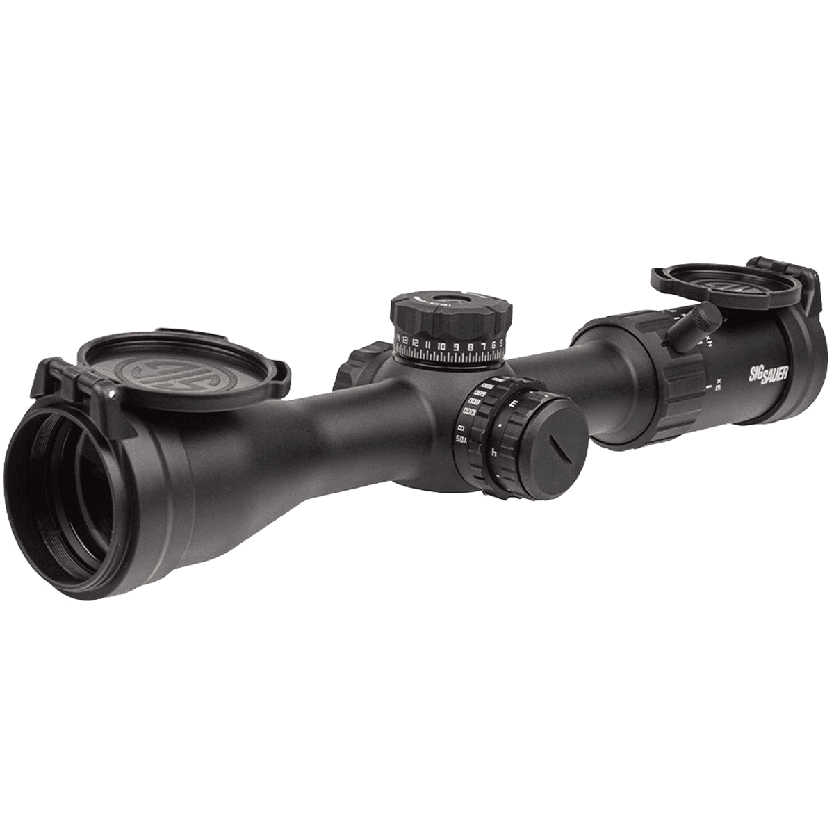 Sig Sauer Electro-Optics SOW43001 Whiskey4 SFP Exposed Zero Stop Black 3-12x 44mm 30mm Tube BDC-1 Reticle Sig Sauer Electro-Optics SOW43001 Whiskey4 SFP Exposed Zero Stop Black 3-12x 44mm 30mm Tube BDC-1 Reticle