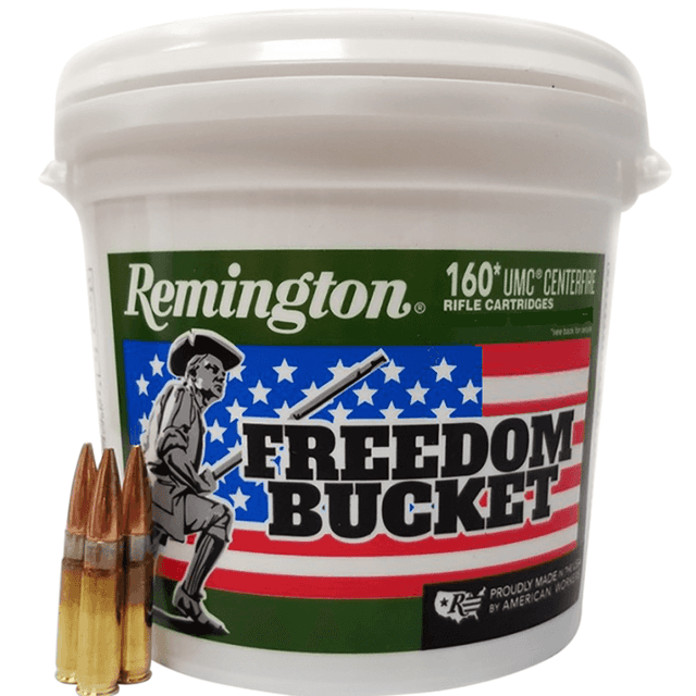 Remington Ammunition 26857 UMC Freedom Bucket 300 Blackout 150 gr Full Metal Jacket 160 Per Bucket Remington Ammunition 26857 UMC Freedom Bucket 300 Blackout 150 gr Full Metal Jacket 160 Per Bucket