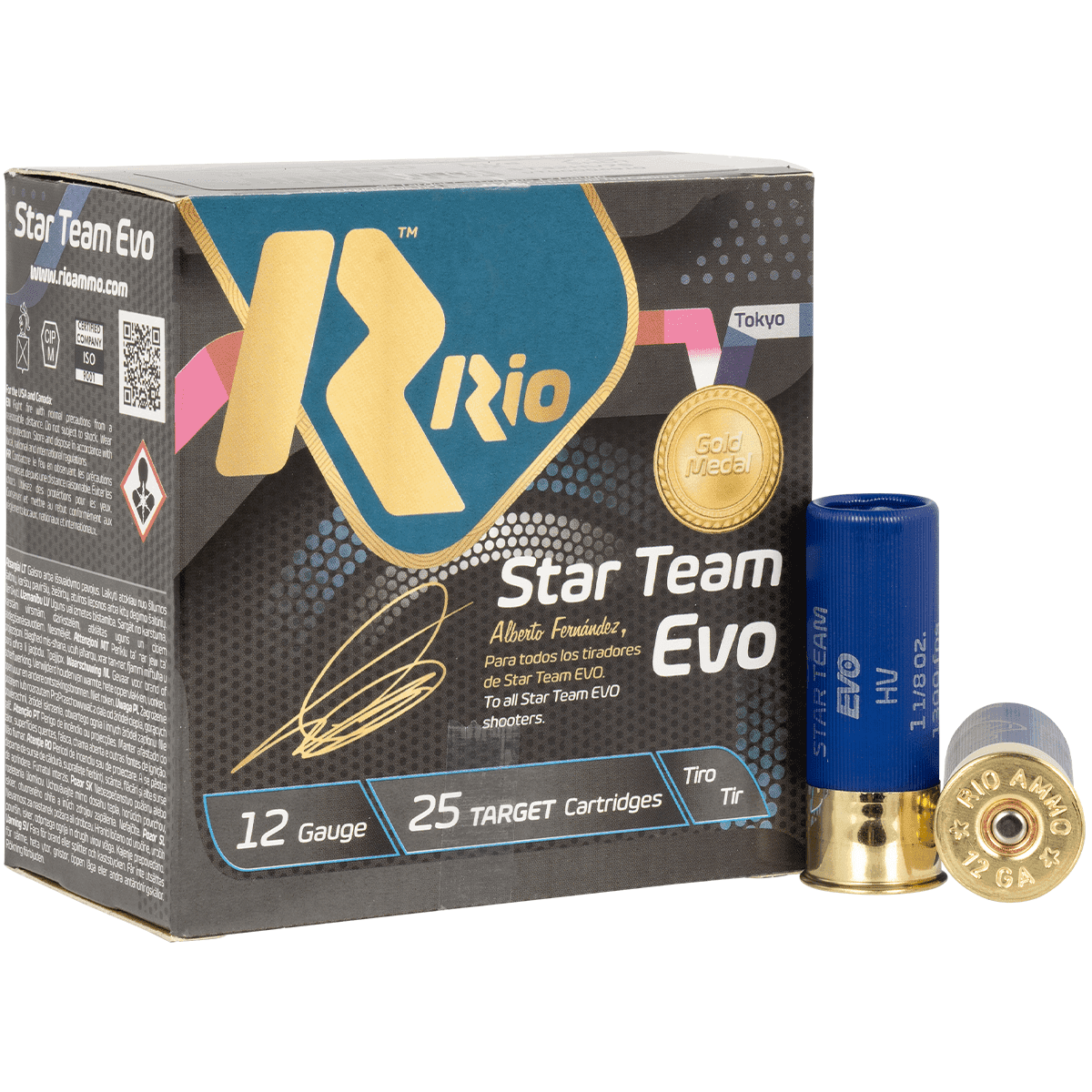 Rio Ammunition ST32HV75 Star Team EVO High Velocity 12 Gauge 2.75" 1 1/8 oz 7.5 Shot 25 Per Box Rio Ammunition ST32HV75 Star Team EVO High Velocity 12 Gauge 2.75" 1 1/8 oz 7.5 Shot 25 Per Box