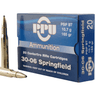 PPU PP30062 Standard Rifle 30-06 Springfield 165 gr Pointed Soft Point Boat Tail 20 Per Box 10 Cs PPU PP30062 Standard Rifle 30-06 Springfield 165 gr Pointed Soft Point Boat Tail 20 Per Box 10 Cs