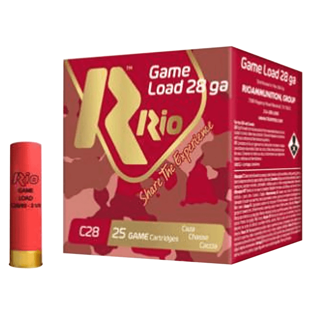 Rio Game Load 28 Gauge 2.75" 1 oz Ammunition (25 Rounds) Rio Game Load 28 Gauge 2.75" 1 oz Ammunition (25 Rounds)