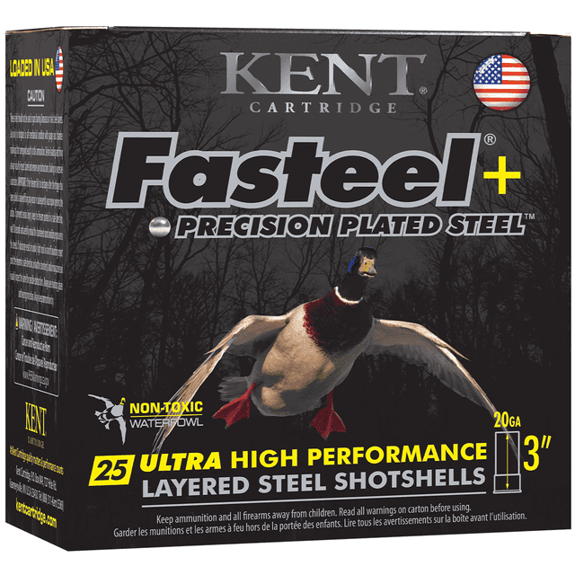 Kent Cartridge Fasteel 2.0 20 Gauge 4 Shot Ammunition (25 Rounds) Kent Cartridge Fasteel 2.0 20 Gauge 4 Shot Ammunition (25 Rounds)