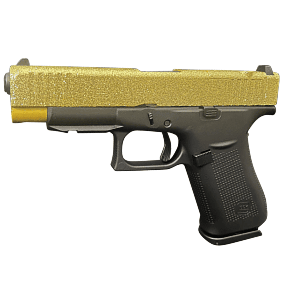 Glock G43X MOS Slim Sub-Compact 9mm Glamour Glock Gold Glitter Cerakote Pistol Glock G43X MOS Slim Sub-Compact 9mm Glamour Glock Gold Glitter Cerakote Pistol
