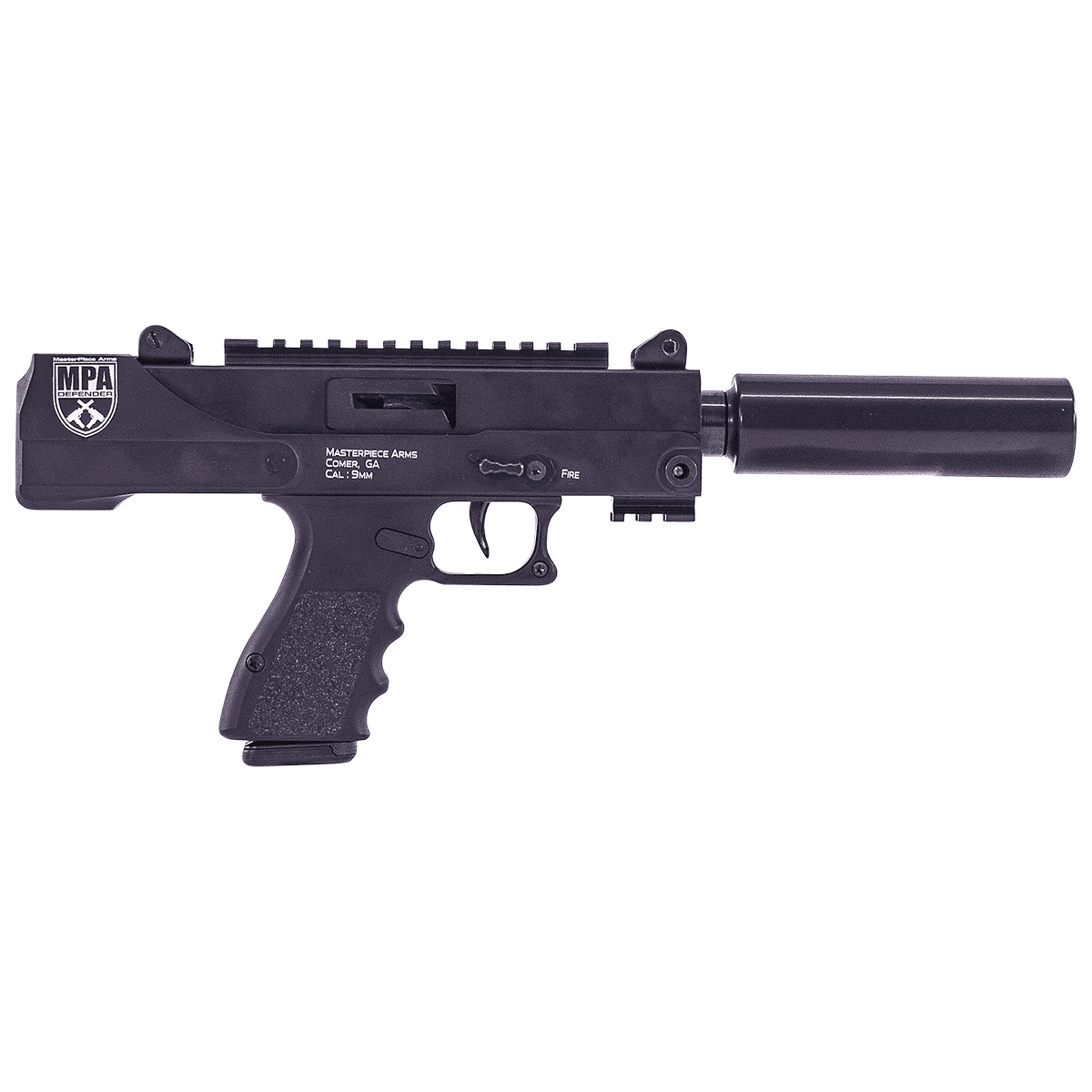 MasterPiece Arms 30DMGBLK Defender Top Cocking TB 9mm Pistol MasterPiece Arms 30DMGBLK Defender Top Cocking TB 9mm Pistol