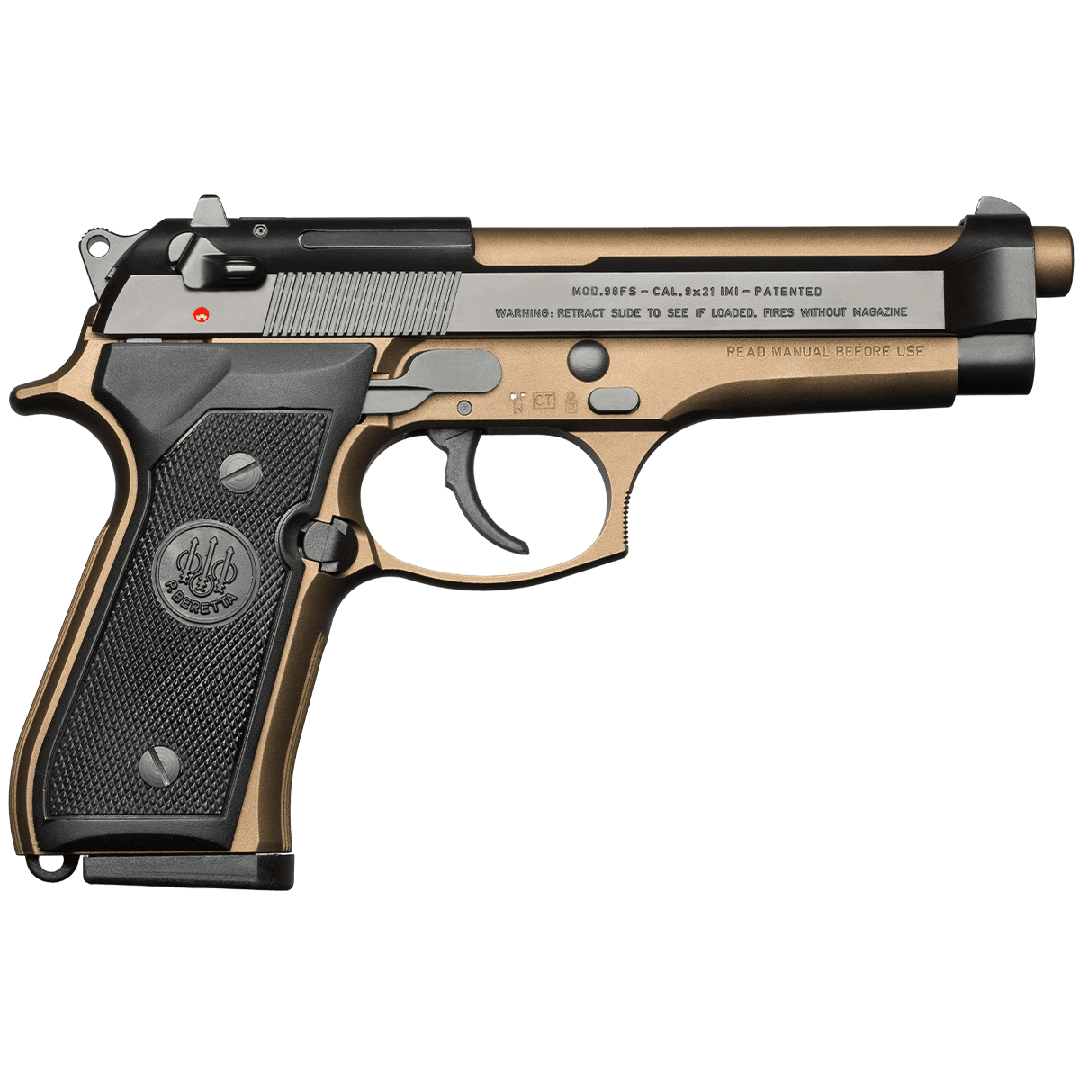 Beretta JS92F340M 92FS Full Size 9mm Burnt Bronze Semi Automatic Pistol Beretta JS92F340M 92FS Full Size 9mm Burnt Bronze Semi Automatic Pistol