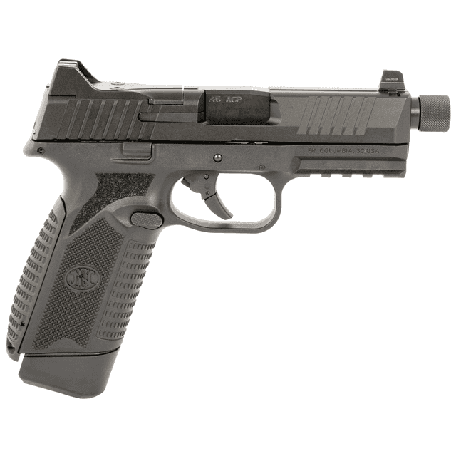 FN 66-101383 545 Tactical 45 ACP 15+1/18+1 4.71" Black Target Crown/Threaded Steel Barrel, Black PVD Optic Cut FN 66-101383 545 Tactical 45 ACP 15+1/18+1 4.71" Black Target Crown/Threaded Steel Barrel, Black PVD Optic Cut