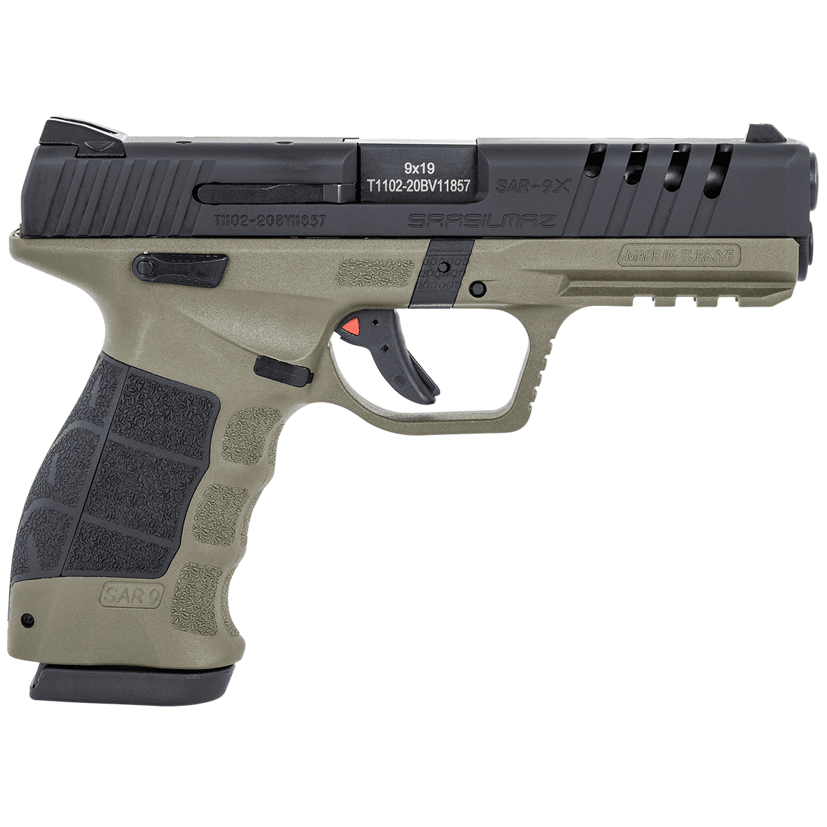 SAR USA SAR9X 9mm OD Green Semi Automatic Handgun SAR USA SAR9X 9mm OD Green Semi Automatic Handgun