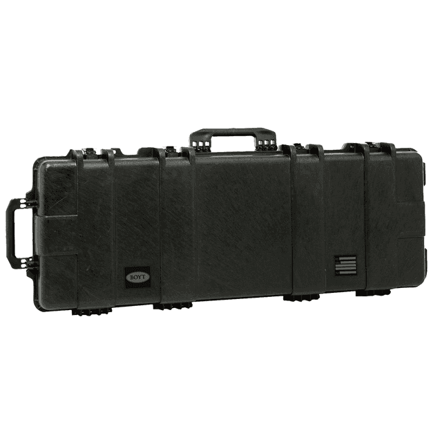 Boyt Harness H51 H-Series Double Gun Case Water Resistant Black Polypropylene with Ball Bearing Wheels Boyt Harness H51 H-Series Double Gun Case Water Resistant Black Polypropylene with Ball Bearing Wheels