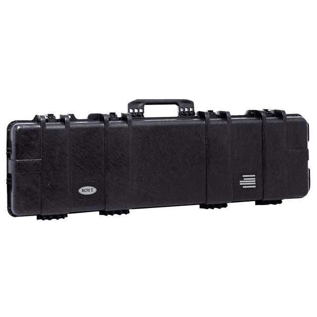 Boyt Harness H48SG H-Series Single Gun Case Water Resistant Black Polypropylene with Egg Crate Foam, Dust-Proof O-Ring, Steel Hinge Pins & Carry Handle 48" L x 9" W x 4" D Interior Dimensions Boyt Harness H48SG H-Series Single Gun Case Water Resistant Black Polypropylene with Egg Crate Foam, Dust-Proof O-Ring, Steel Hinge Pins & Carry Handle 48" L x 9" W x 4" D Interior Dimensions