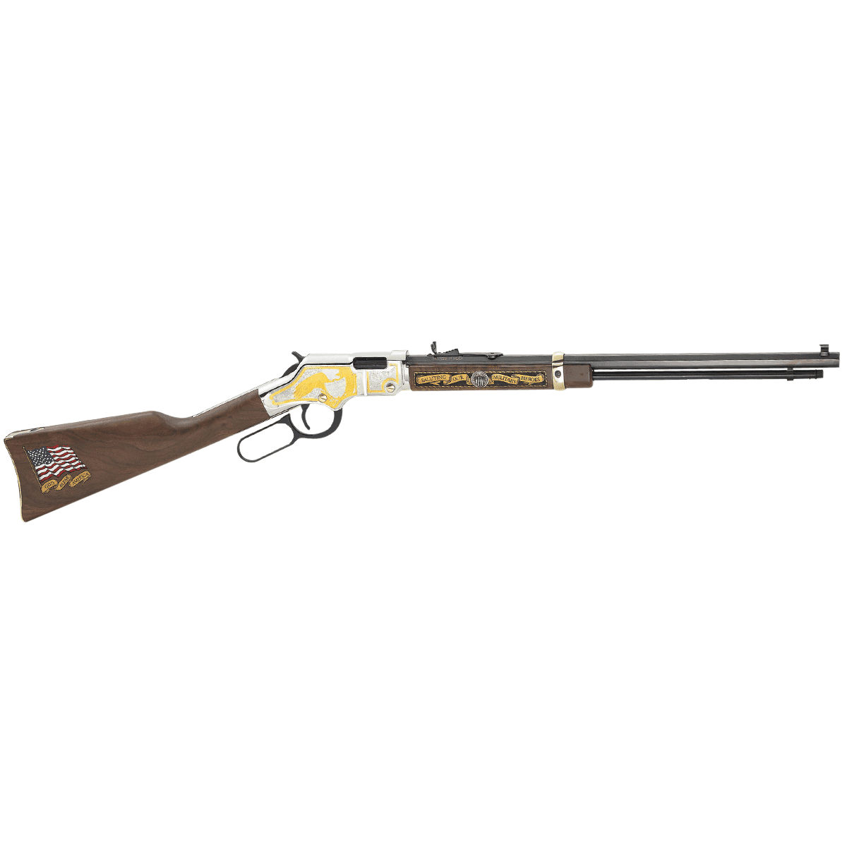 Henry Golden Boy Military Service 22 Short 22 Long 22 LR Lever Action Rifle Henry Golden Boy Military Service 22 Short 22 Long 22 LR Lever Action Rifle