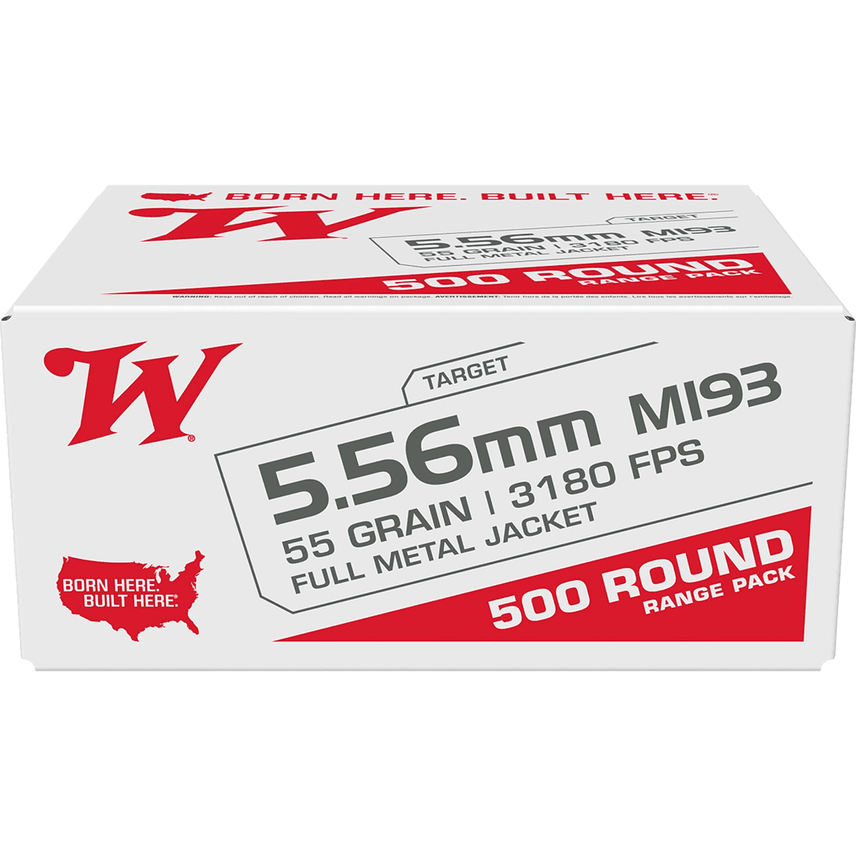 Winchester Ammo 5.56x45mm NATO M193 Ammo 55 Grain FMJ 500 Rounds Value Pack Winchester Ammo 5.56x45mm NATO M193 Ammo 55 Grain FMJ 500 Rounds Value Pack