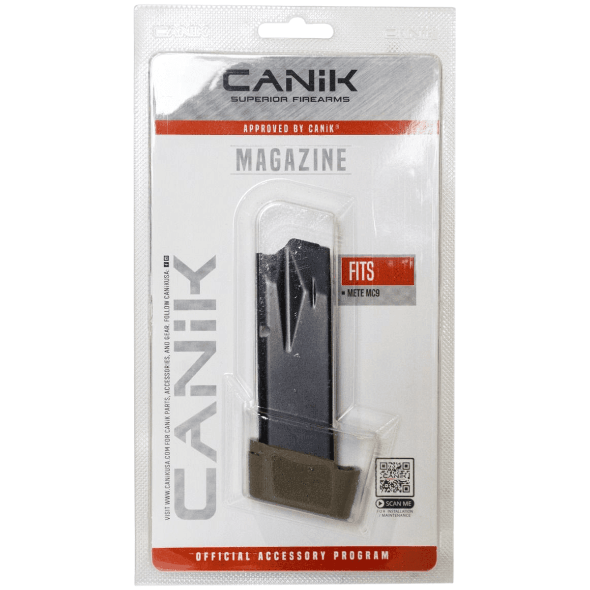 Canik MA2276D MC9 15rd 9mm Luger Fits Canik MC9 Flat Dark Earth Steel Canik MA2276D MC9 15rd 9mm Luger Fits Canik MC9 Flat Dark Earth Steel