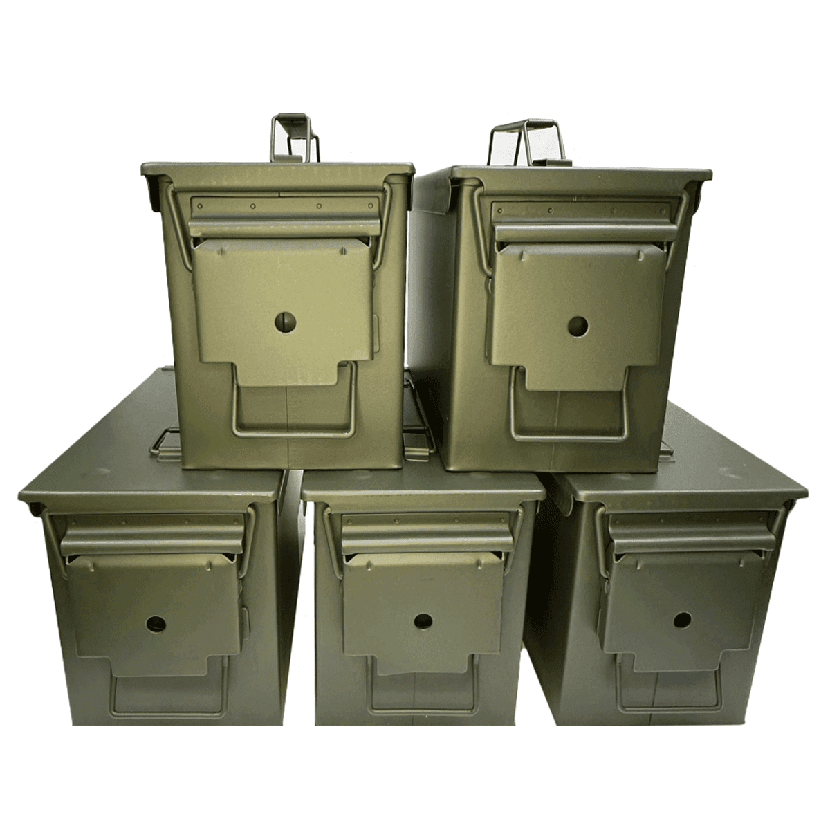 5 Pack BlackHawk M2A1 .50 Cal Green Ammo Cans 5 Pack BlackHawk M2A1 .50 Cal Green Ammo Cans