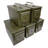 5 Pack BlackHawk M2A1 .50 Cal Green Ammo Can angled 5 Pack BlackHawk M2A1 .50 Cal Green Ammo Can angled