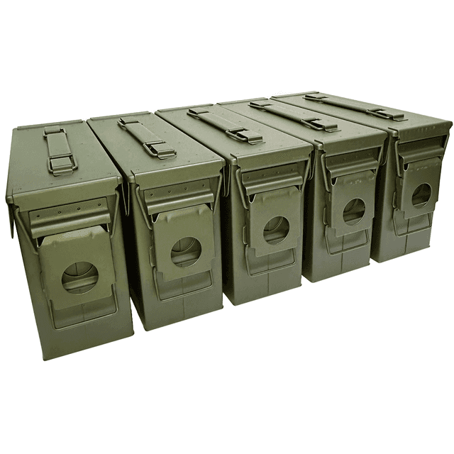 5 Pack BlackHawk M19A1 .30 Cal Ammo Can OD Green 5 Pack BlackHawk M19A1 .30 Cal Ammo Can OD Green