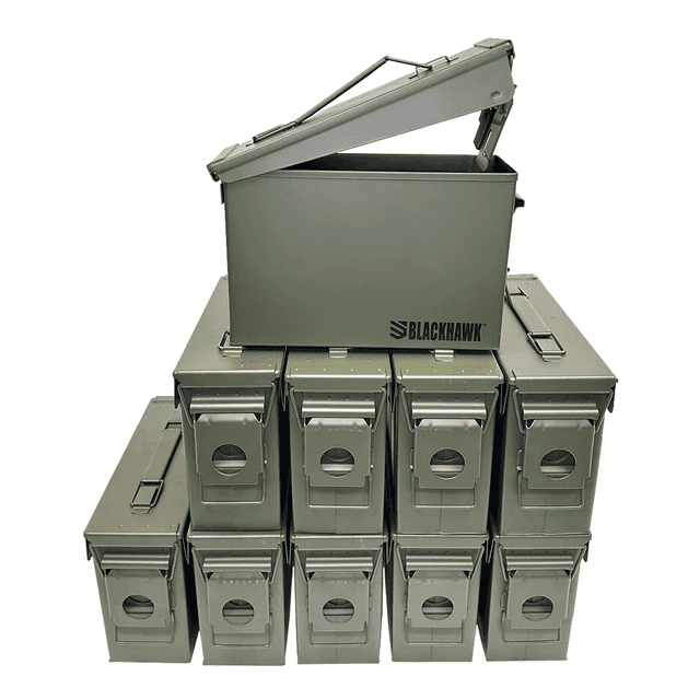 10 Pack BlackHawk M19A1 .30 Cal Ammo Can OD Green 10 Pack BlackHawk M19A1 .30 Cal Ammo Can OD Green
