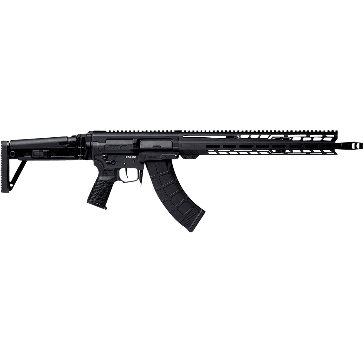 CMMG 86AD60BSG Dissent MK47 7.62x39mm 30+1 (2) 16.10", Sniper Gray Rec/15" M-Lok Handguard, Side Charging Handle, Black Side Folding Stock & Zeroed Grip, Muzzle Brake, 60/90 Ambi Safety, Adj. Gas Block CMMG 86AD60BSG Dissent MK47 7.62x39mm 30+1 (2) 16.10", Sniper Gray Rec/15" M-Lok Handguard, Side Charging Handle, Black Side Folding Stock & Zeroed Grip, Muzzle Brake, 60/90 Ambi Safety, Adj. Gas Block