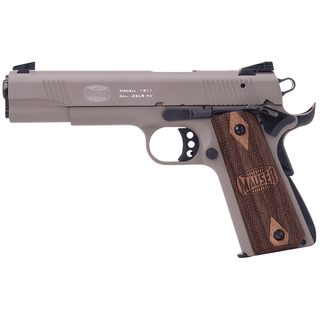 Mauser Rimfire 1911 22 LR Tan Semi Automatic Handgun Mauser Rimfire 1911 22 LR Tan Semi Automatic Handgun