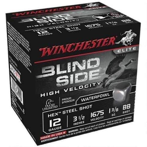 Winchester Blind Side 12 Ga 3.5" BB Hex Steel 25 Rounds Winchester Blind Side 12 Ga 3.5" BB Hex Steel 25 Rounds