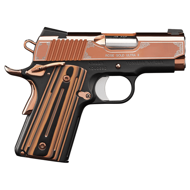 Kimber America Rose Gold Ultra II .45 ACP Night Sights Semi Automatic Pistol Kimber America Rose Gold Ultra II .45 ACP Night Sights Semi Automatic Pistol