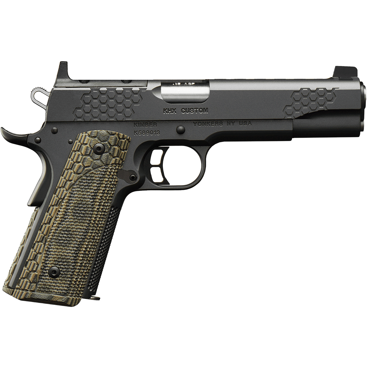 Kimber KHX (OR) Custom Pistol - 45 ACP, 5 in Barrel, Stainless Steel Frame, Steel Slide, 8 Rd Kimber KHX (OR) Custom Pistol - 45 ACP, 5 in Barrel, Stainless Steel Frame, Steel Slide, 8 Rd