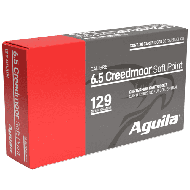 Aguila 6.5 Creedmoor 129 gr InterLock Boat Tail Soft Point 20 Per Box Aguila 6.5 Creedmoor 129 gr InterLock Boat Tail Soft Point 20 Per Box