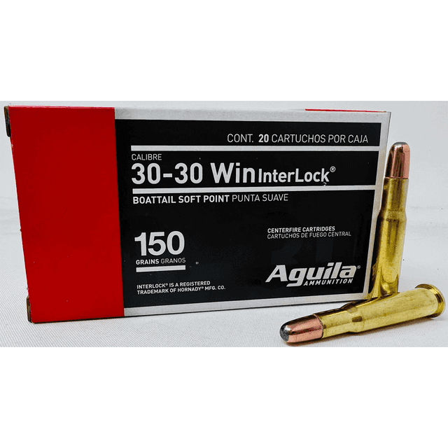 Aguila 30-30 Win 150 gr InterLock Boat Tail Soft Point 20 Per Box Aguila 30-30 Win 150 gr InterLock Boat Tail Soft Point 20 Per Box