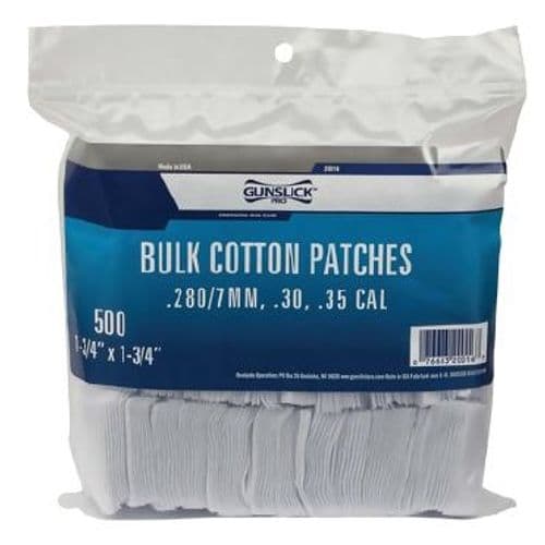 Gunslick 500-Count Bulk Cotton Patches (.280-.35 Caliber) 83200167 Gunslick 500-Count Bulk Cotton Patches (.280-.35 Caliber) 83200167