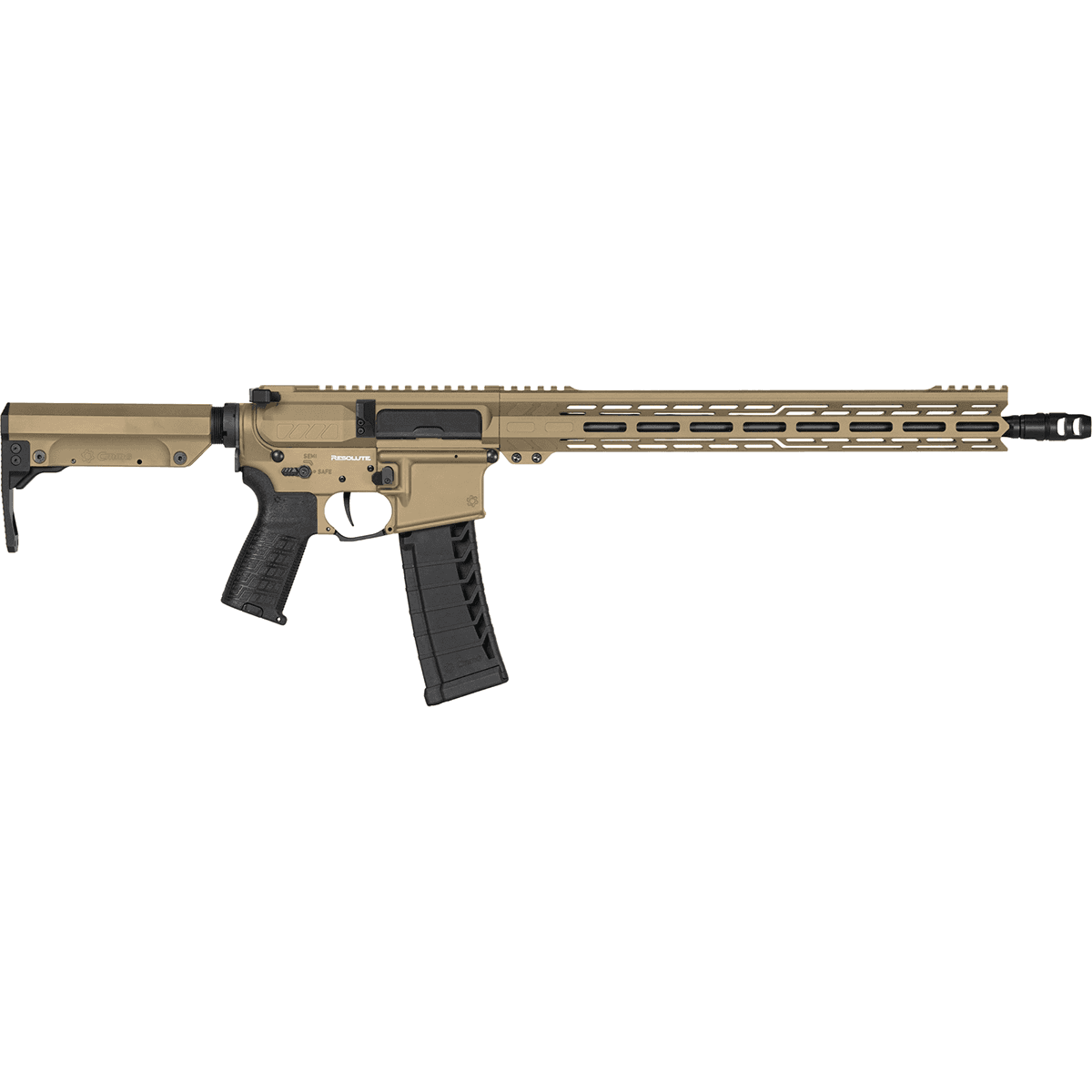 CMMG 55AC780CT Resolute MK4 5.56x45mm NATO 30+1 16.10" Black Nitride Threaded Barrel, Coyote Tan Cerakote Picatinny Rail Aluminum Receiver, EML 15" M-LOK Handguard, Coyote Synthetic CMMG 6 Position RipStock, CMMG Zeroed Grip, Ambidextrous CMMG 55AC780CT Resolute MK4 5.56x45mm NATO 30+1 16.10" Black Nitride Threaded Barrel, Coyote Tan Cerakote Picatinny Rail Aluminum Receiver, EML 15" M-LOK Handguard, Coyote Synthetic CMMG 6 Position RipStock, CMMG Zeroed Grip, Ambidextrous