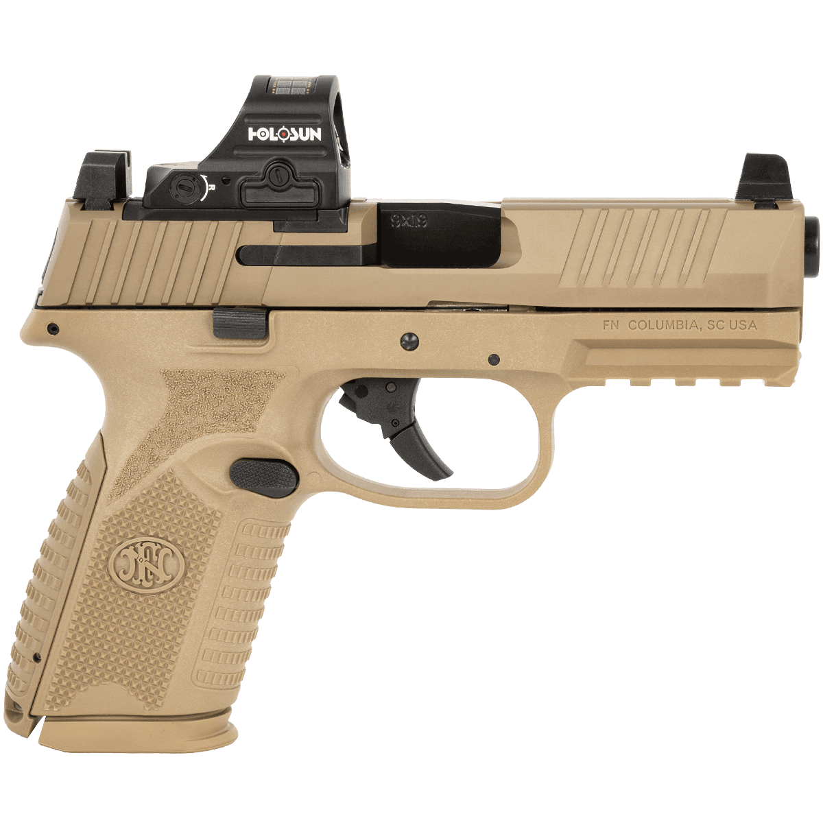 FN 509M 9mm w/Holosun 407C Red Dot FDE Semi Automatic Handgun FN 509M 9mm w/Holosun 407C Red Dot FDE Semi Automatic Handgun