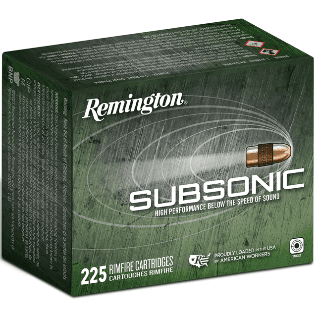 Remington Rimfire Ammunition 21249 Subsonic 22 LR 40 gr Hollow Point 225 Per Box Remington Rimfire Ammunition 21249 Subsonic 22 LR 40 gr Hollow Point 225 Per Box
