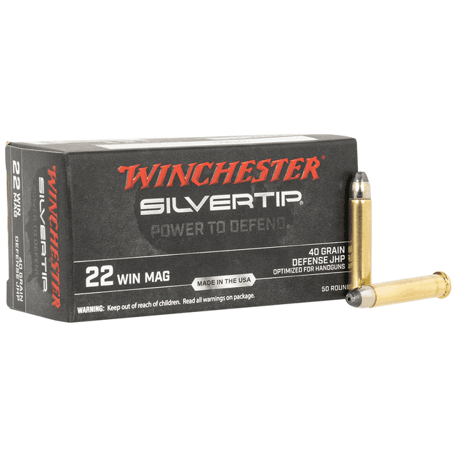 Winchester Rimfire Ammo W22MST Silvertip 22 Mag 40 gr Hollow Point 50 Per Box Winchester Rimfire Ammo W22MST Silvertip 22 Mag 40 gr Hollow Point 50 Per Box