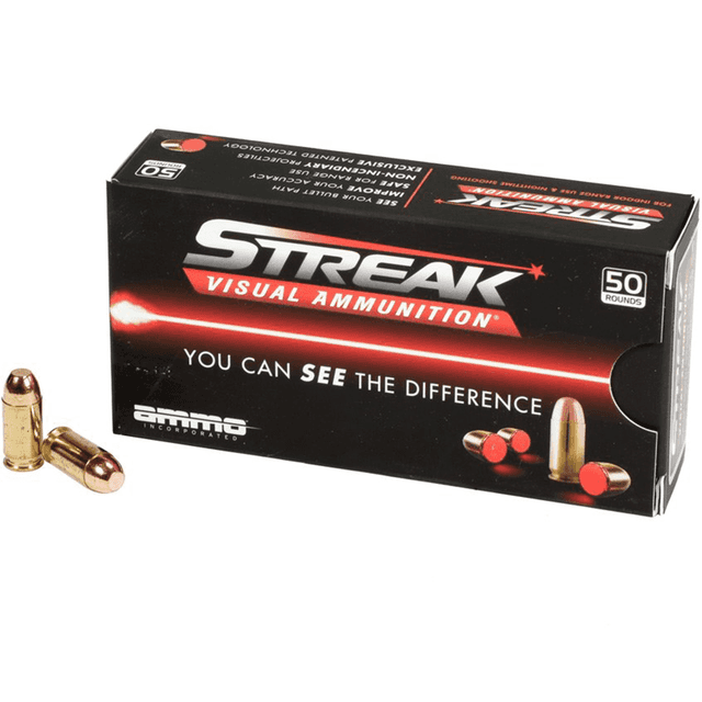 Ammo Inc Streak Visual RED 380 ACP 100 gr Total Metal Case 50 Per Box Ammo Inc Streak Visual RED 380 ACP 100 gr Total Metal Case 50 Per Box